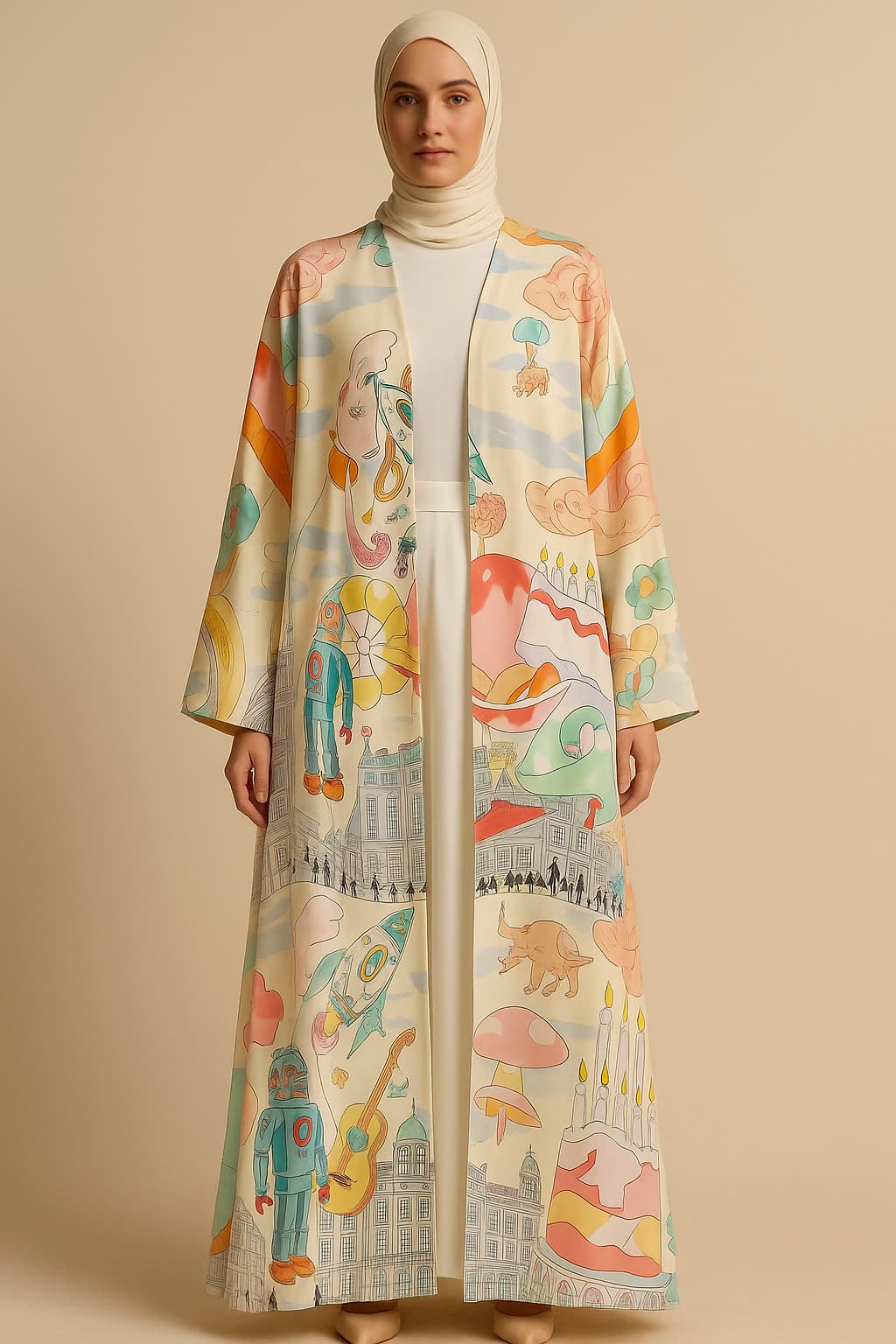 L'Onirique - Abaya en soie